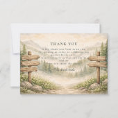 Adventure Awaits Bridal Shower Dankeskarte (Vorderseite)