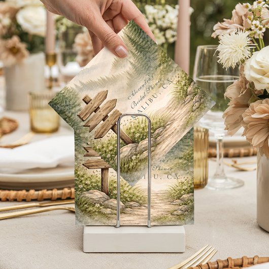 Adventure Awaits Bridal Shower Serviette