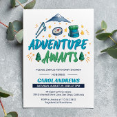 Adventure Awaits Camping Baby Shower Einladung