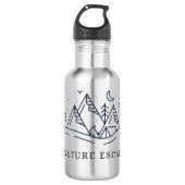 "Adventure Awaits Camping Graphic Edelstahlflasche (Vorderseite)