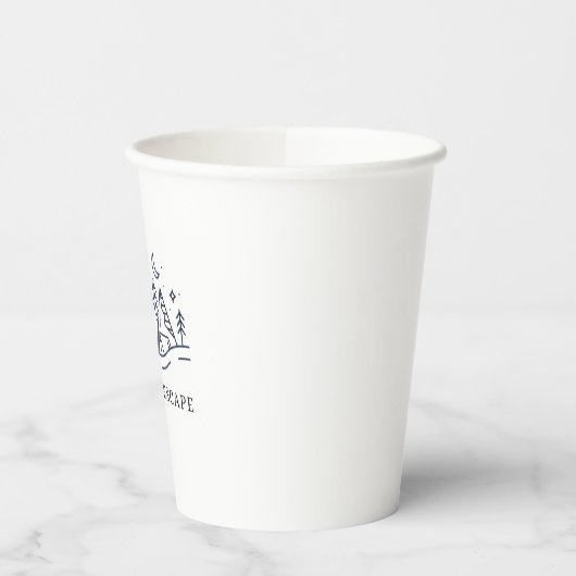 "Adventure Awaits Camping Graphic Pappbecher (Links)