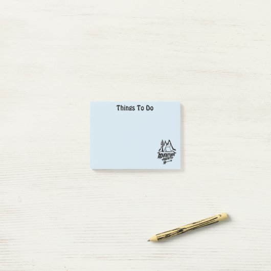 Adventure Awaits Camping Post-it Klebezettel (Auf Schreibtisch)