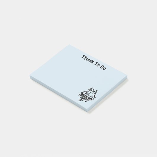 Adventure Awaits Camping Post-it Klebezettel (angewinkelt)