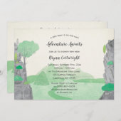 Adventure Awaits Cliffs and Mountains Baby Shower Einladung (Vorne/Hinten)