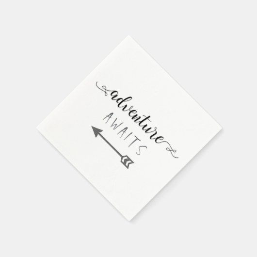 Adventure Awaits Cocktail Napkin Serviette (Ecke)
