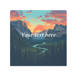 "Adventure Awaits - Customizable Mountain Sunset P