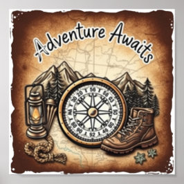 Adventure Awaits Digital Download - Perfect DTF Poster