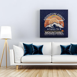 "Adventure Awaits-Exploration the Berges" Design Leinwanddruck