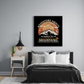 "Adventure Awaits-Exploration the Berges" Design Leinwanddruck