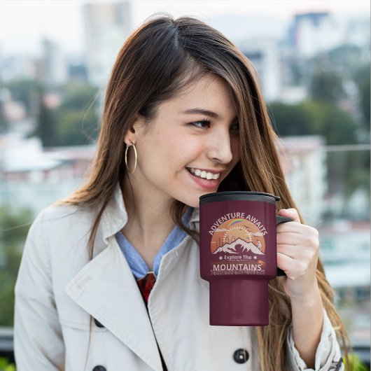 "Adventure Awaits-Exploration the Berges" Design Reisebecher