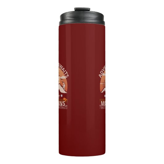 "Adventure Awaits-Exploration the Berges" Design Thermosbecher (Vorderseite)