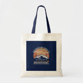 "Adventure Awaits-Exploration the Berges" Design Tragetasche (Vorne)