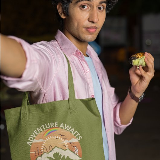 "Adventure Awaits-Exploration the Berges" Design Tragetasche