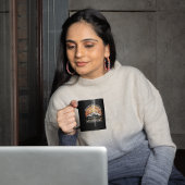 "Adventure Awaits-Exploration the Berges" Design Zweifarbige Tasse