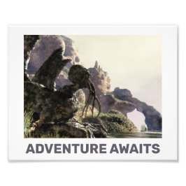 Adventure Awaits. Fantasy landscape Fotodruck