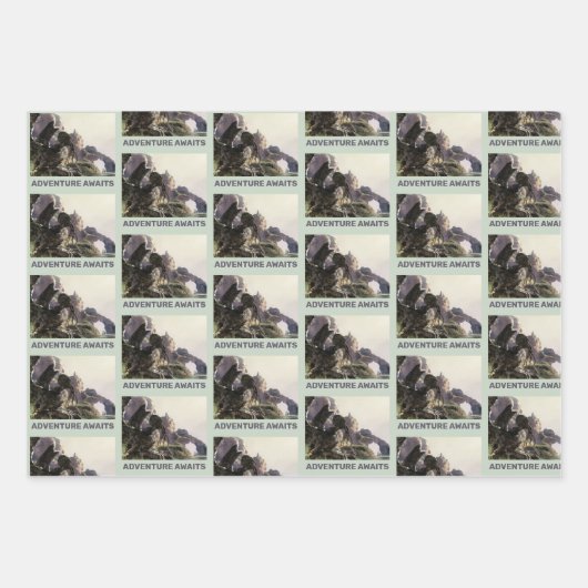 Adventure Awaits. Fantasy landscape Geschenkpapier Set (Vorderseite 3)