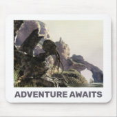 Adventure Awaits. Fantasy landscape Mousepad (Vorne)