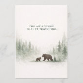 Adventure Awaits Forest Animals Baby Shower Einladung (Rückseite)