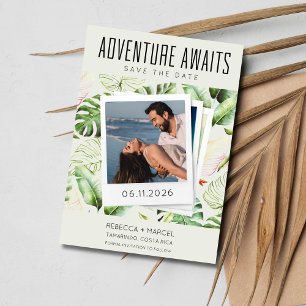 Adventure Awaits Foto Hochzeit in Urlaubsort Save The Date