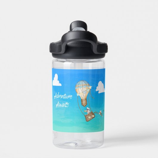 Adventure Awaits Hot Air Ballon Affe Trinkflasche (Rückseite)