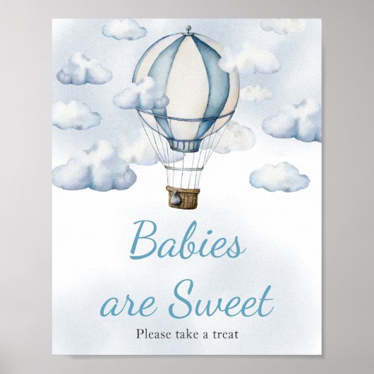 Adventure Awaits Hot Air Ballon Babies sind süß Poster (Vorne)