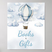 Adventure Awaits Hot Air Ballon Bücher und Geschen Poster (Vorne)