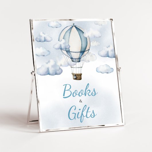 Adventure Awaits Hot Air Ballon Bücher und Geschen Poster