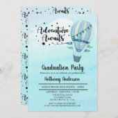 Adventure Awaits Hot Air Ballon Graduation Party Einladung (Vorne/Hinten)