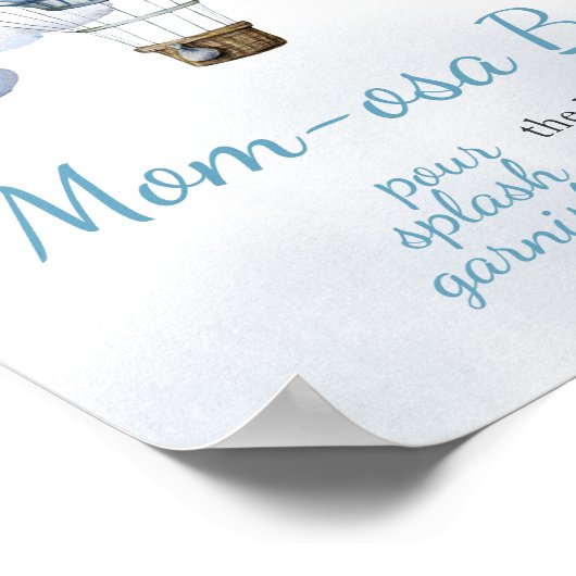 Adventure Awaits Hot Air Ballon Mama Osa Bar Poster (Ecke)