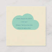 Adventure Awaits Hot Air Ballon Twin Baby Shower Begleitkarte (Rückseite)