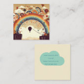 Adventure Awaits Hot Air Ballon Twin Baby Shower Begleitkarte (Vorne/Hinten)