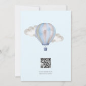 Adventure Awaits Hot Air Balloon Baby Shower Einladung (Rückseite)