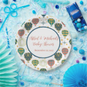 Adventure Awaits Hot Air Balloon Baby Shower Pappteller (Party)
