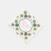 Adventure Awaits Hot Air Balloon Baby Shower Serviette (Ecke)