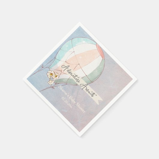 Adventure Awaits Hot Air Balloon Serviette (Ecke)