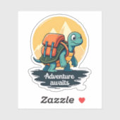 Adventure Awaits is Hiking Adventures is Outdoor A Aufkleber (Blatt)