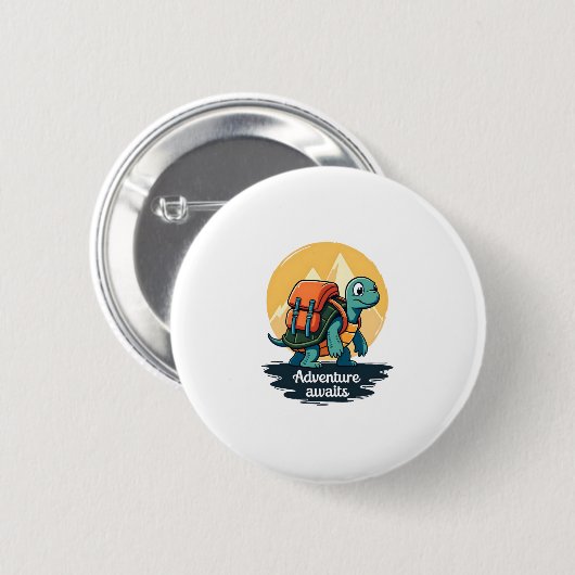 Adventure Awaits is Hiking Adventures is Outdoor A Button (Vorne & Hinten)