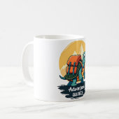 Adventure Awaits is Hiking Adventures is Outdoor A Kaffeetasse (Vorderseite Links)