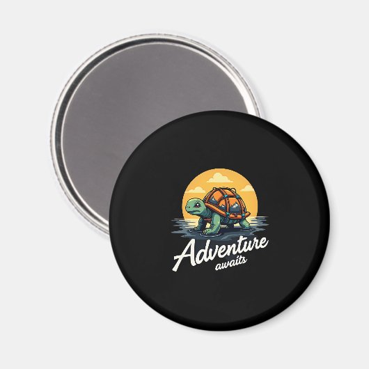 Adventure Awaits is Hiking Adventures is Outdoor A Magnet (Vorderseite/Rückseite)
