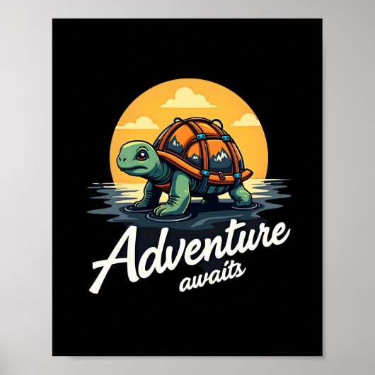 Adventure Awaits is Hiking Adventures is Outdoor A Poster (Vorne)