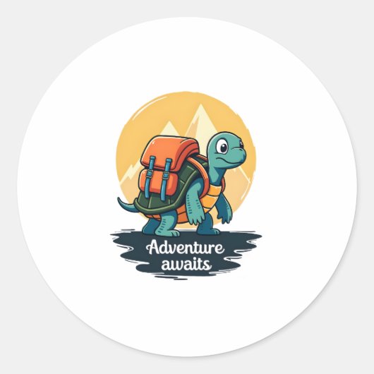 Adventure Awaits is Hiking Adventures is Outdoor A Runder Aufkleber (Vorderseite)