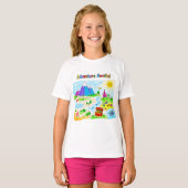 Adventure Awaits Kids Treasure Map Design T-Shirt (Vorne ganz)