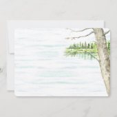 Adventure Awaits Lake und Canoe Baby Shower Einladung (Rückseite)