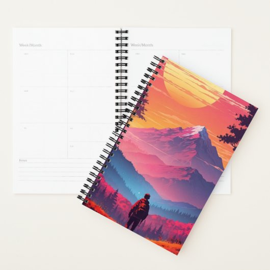Adventure Awaits: Landschaftliches Mountain Notebo Planer (Anzeige)