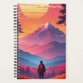 Adventure Awaits: Landschaftliches Mountain Notebo Planer (Vorderseite)