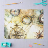 "Adventure Awaits: Maps & Travel" Seidenpapier (Basteln)