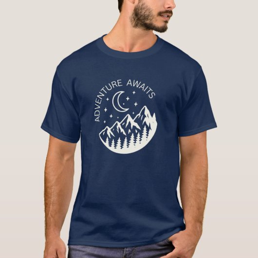 Adventure Awaits - Minimalist Travel T-Shirt (Vorderseite)