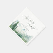 Adventure Awaits Mountain Rustic Bridal Shower Serviette (Ecke)