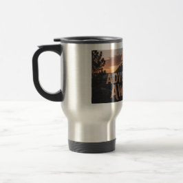 Adventure Awaits Mountain Travel Tumbler – Rugged Reisebecher