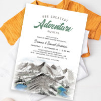 Adventure Awaits Mountains Paare Kinderdusche